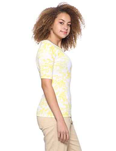 Splash Floral Pattern Boat Neck Short Sleeves Blouse for Women - Safqqa Egypt