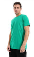 Ravin Men's Ribbed Crew Neck Solid Basic Cotton T-Shirt