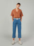 Plain Top with Notched Lapel and Short Sleeves