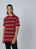 Striped T-Shirt with Round Neck and Short Sleeves - Safqqa Egypt