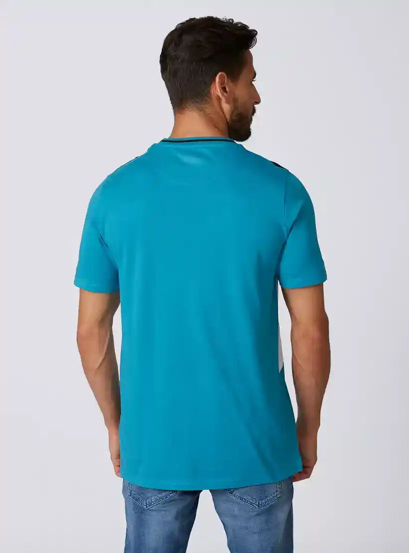 Printed T-shirt with Round Neck and Short Sleeves - Safqqa Egypt