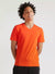 Solid V-neck T-shirt with Short Sleeves - Safqqa Egypt
