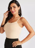 Solid Camisole with Scoop Neck and Spaghetti Straps - Safqqa Egypt