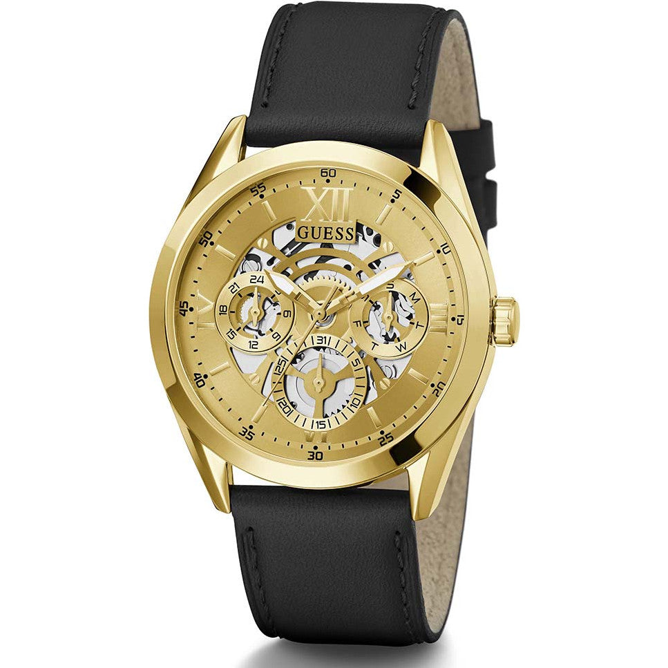 ساعة جيس رجالي بقرص ذهبي كلاسيكي