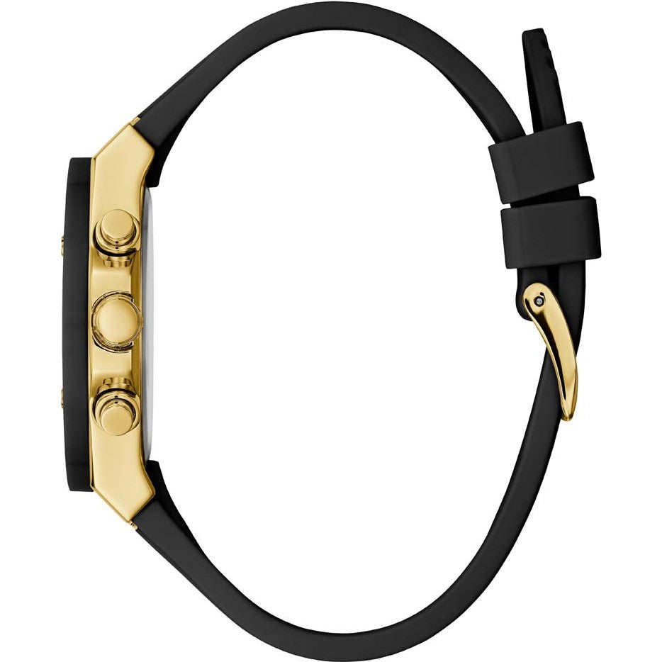 ساعة جيس نسائية باللون الأسود والذهبي متعددة الوظائف