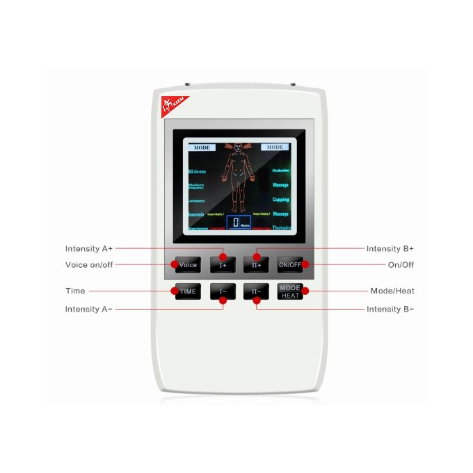 TENS And EMS 2 Channel Slimming Digital Apparatus for Healthy Care - White - Safqqa Egypt