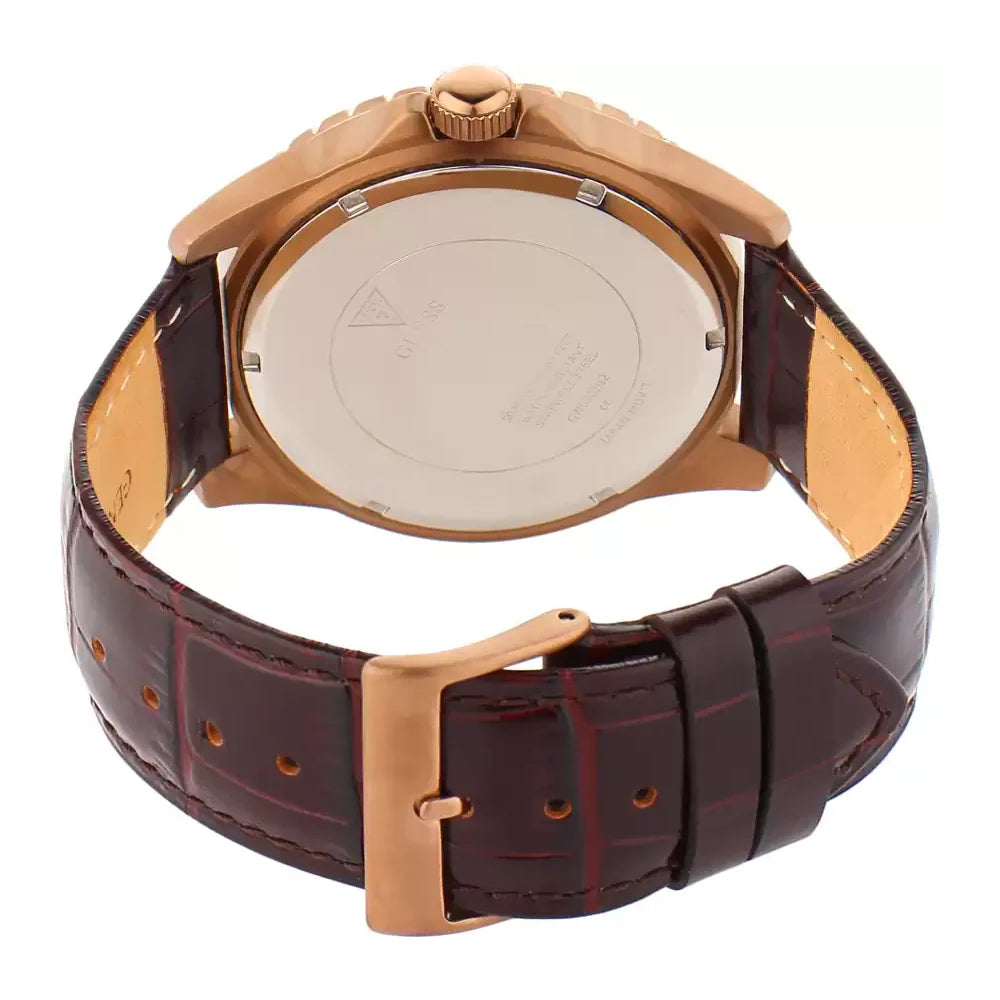 ساعة جييس رجالية – ذهبي وردي مع سوار ستانلس ستيل وألومنيوم قابل للتعديل