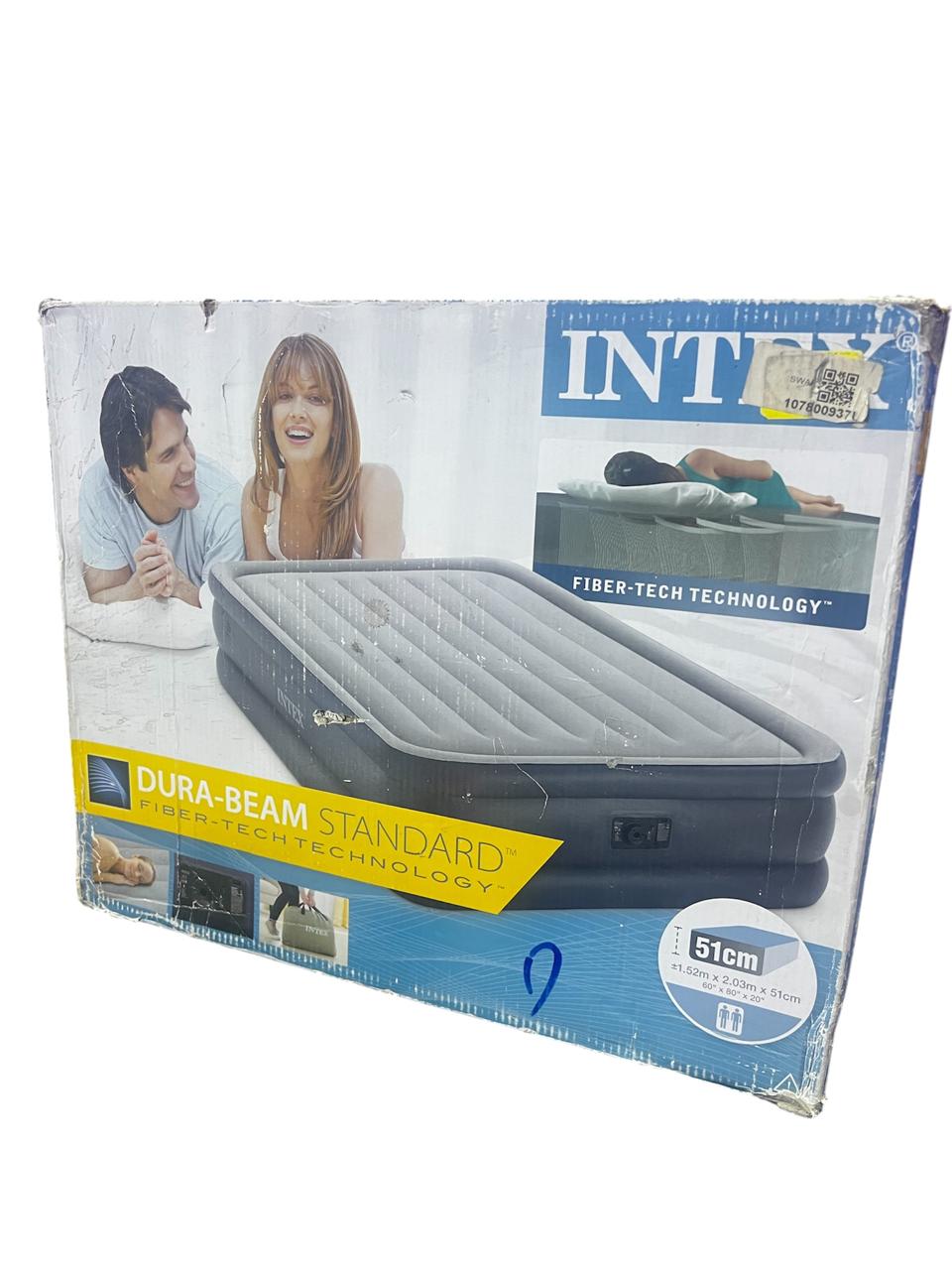 INTEX Inflatable air mattress, standard, with Fiber-Tech PVC technology (1.52m*2.03m*51cm)