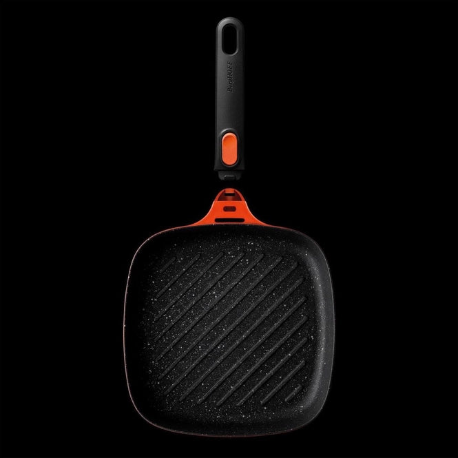 BergHOFF Square Grill Pan with Detachable Handle Red 24 cm - Safqqa Egypt