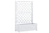 Stefanplast 80 L Outdoor Rectangular Planter Box with Trellis – White Wood-Effect