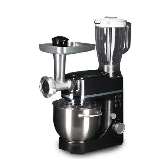 Touch Elzenouki Mixer 1200 Watt 5 Liter 12 Speed Mixer 1.5 Liter Equipped with Grinder and Premium Plus Grating Arms Black 40567-Have Scratches - Safqqa Egypt