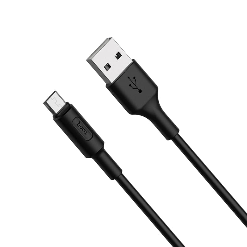 Hoco Charging And Data Transfer Cable Suitable For Micro Devices,1 meter, black - Safqqa