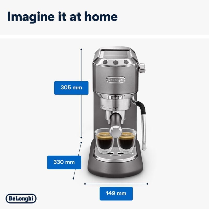 ماكينة قهوة من De'Longhi تحضير الإسبريسو، الكابتشينو فاخرة مصممة لتقديم مشروبات بجودة المقاهي في المنزل – Safqqa Egypt