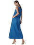 Splash Plain Side Pockets Sleeveless V Neck Maxi Dress for Women,Ideal for casual outings, beach trips, or layering.