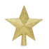 نجمة خماسية مدببة ذهبية لتزيين شجرة الكريسماس بطول 15 سم مطلية بمسحوق لاصق من الترتر للكريسماس من اوزر