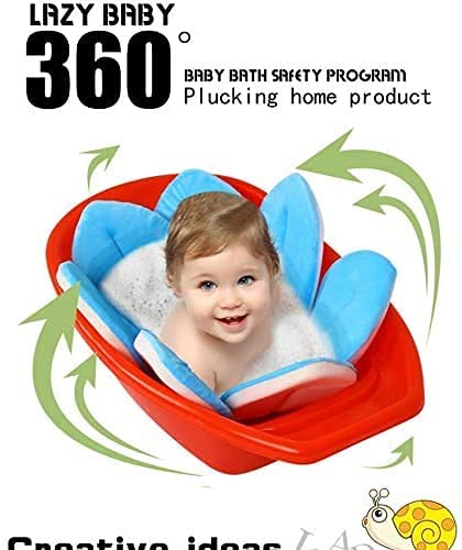 ORiTi 80x80CM Newborn Baby Flower Bath Mat Net Anti-slip Sponge Mats Infants Shower Folding Seat Colourful Blooming Cushions