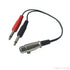 Keendex KX 2178 XLR Female Socket to Dual Mono 6.35mm Male Cord for Mic - Black - Safqqa Egypt