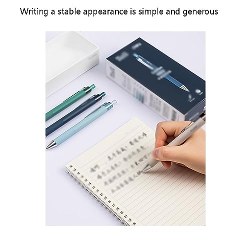 SAFWEL Gel Ink Pen Retractable Pen with Comfortable Grip Barrel Smooth Flowing Ink 0.5mm Black Ink for School Office Home (Color : Green)
