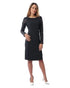 esla_Lace Long Sleeves Short Dress_Dark Gray - Safqqa Egypt