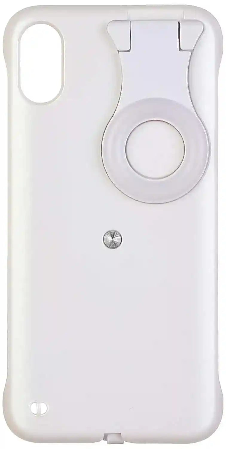 ENVIROMENT HARD BACK COVER WITH FRONT CAMERA LAMP FOR IPHONE X MOBILE PHONE - WHITE - Safqqa Egypt