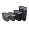 Aksa Mono Plastic Pantry Set of 4 Pieces - Transparent