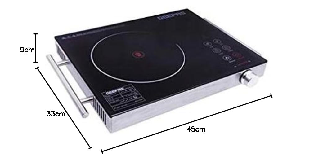 موقد الأشعة تحت الحمراء الرقمي من جيباس GIC6920 جهازاً قوياً وفعالاً لتسهيل عملية الطهي بسرعة وكفاءة. يتميز بتقنية التسخين بالأشعة تحت الحمراء المتطورة التي توفر توزيعاً متساوياً للحرارة وطهيًا موفرًا للطاقة دون لهب مفتوح