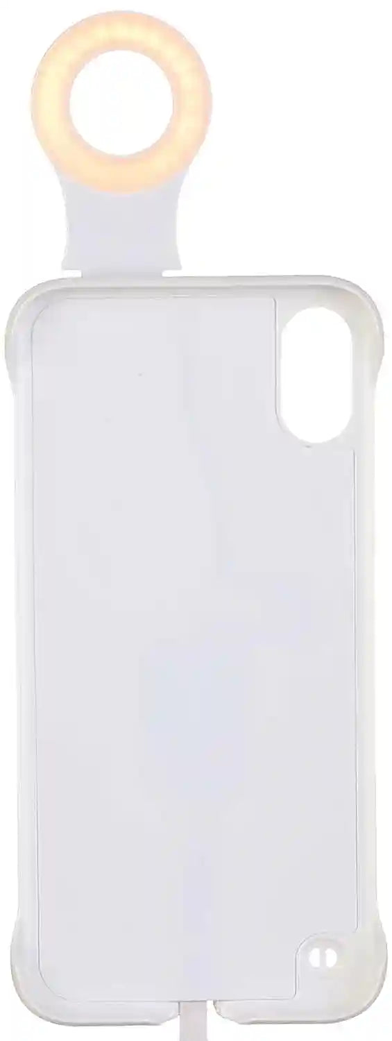 ENVIROMENT HARD BACK COVER WITH FRONT CAMERA LAMP FOR IPHONE X MOBILE PHONE - WHITE - Safqqa Egypt