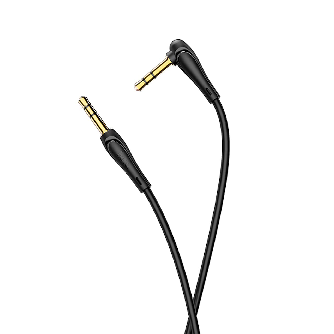 Hoco UPA14-3.5mm To 3.5mm Auxiliary Cable (Length = 1M), Compatible with Mobile, Tablet, iPhone, Samusng, Xiaomi, Oppo, Huawei - Black