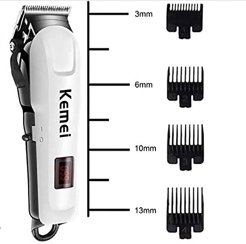 Kemei Km-809A Pet Clipper Dog Cat Grooming Kit - Professional Rechargeable Cordless Dog Clippers for Thick Coats, Small, Large Dogs, Quite Pet Grooming Shaver with Scissor