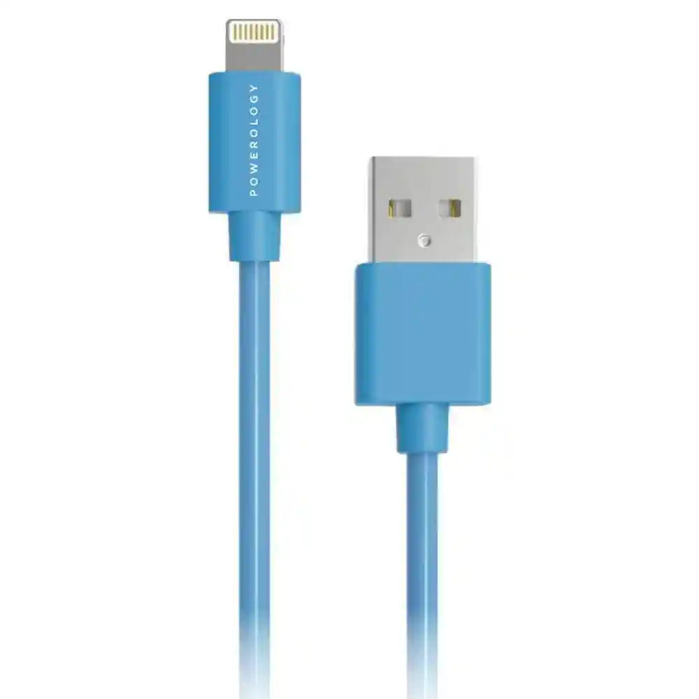 Powerology PVC Lightning Cable 1.2M - Blue - Safqqa Egypt