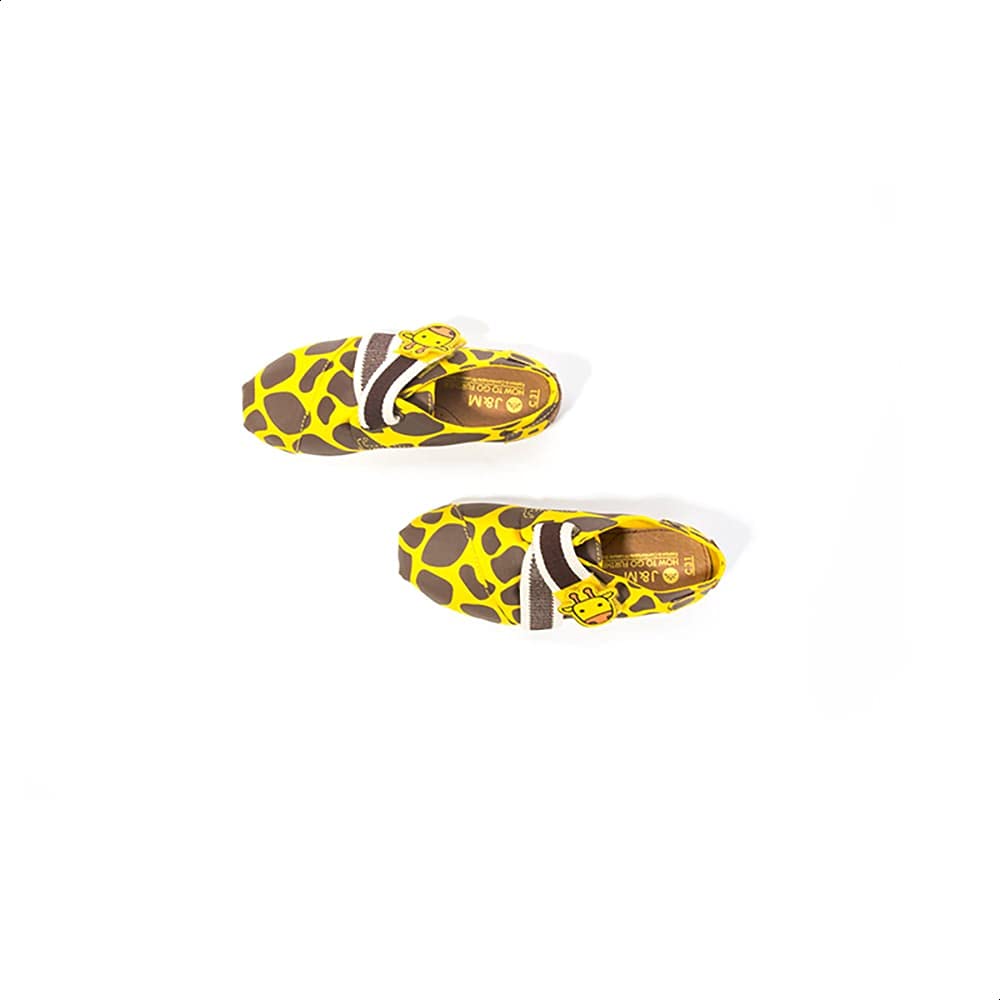 Joy & Mario Giraffe Printed Velcro Shoes for Kids - Safqqa Egypt
