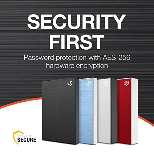 Seagate One Touch HDD with Password 1TB External Hard Drive – Black, for PC Laptop Mac and Chromebook, 6mo Mylio Photos and Dropbox, Rescue Service (STKY1000400)