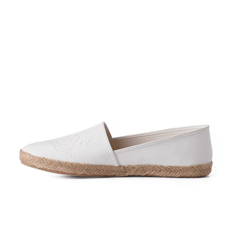 Deeda damask espadrille faux leather for women - Safqqa Egypt