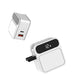 ASPOR A835 PD+QC Fast Charger with EU Pin & iPhone Cable & TYPE-C CABLE - White - Safqqa Egypt