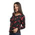 ESLA Long-sleeved Printed Top For Women,Classic round-neck design.