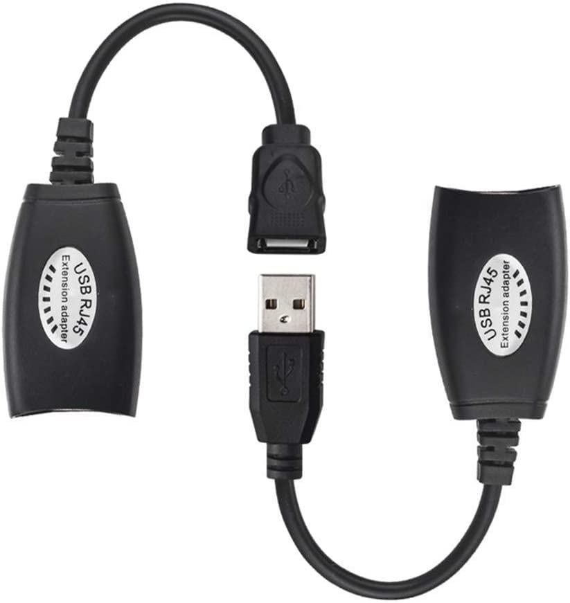 Z1054 كابل وصلة محول USB الى ار جيه 45 من زونيك، مجموعة شبكة موسع لكاميرات والطابعات ولوحة الالعاب والكيبورد والماوس والمزيد