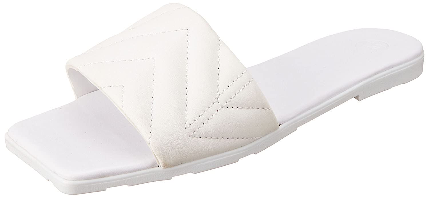 Club Aldo Quilted Square Toe Flat Slides for Women