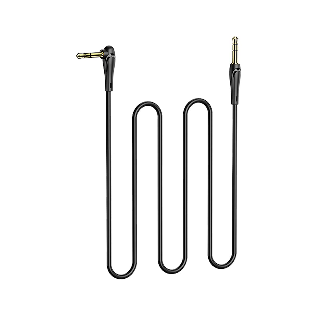 Hoco UPA14-3.5mm To 3.5mm Auxiliary Cable (Length = 1M), Compatible with Mobile, Tablet, iPhone, Samusng, Xiaomi, Oppo, Huawei - Black