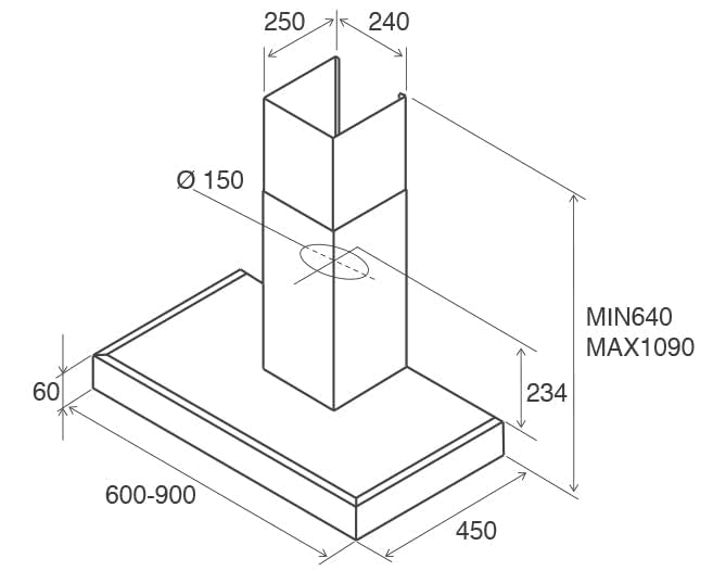 Jetair Pyramid Shaped Exhaust Fan With Two LED Lights-The product has a dent.