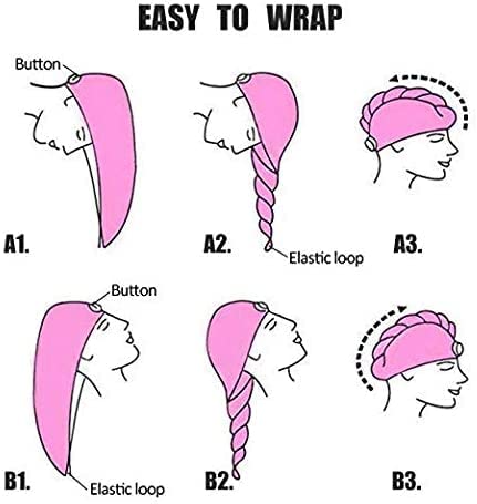 نايب ماينت منشفة شعر مايكروفايبر ماصة من قطعتين، منشفة شعر سريعة الجفاف ملفوفة لتجفيف الشعر مع حلقة مرنة