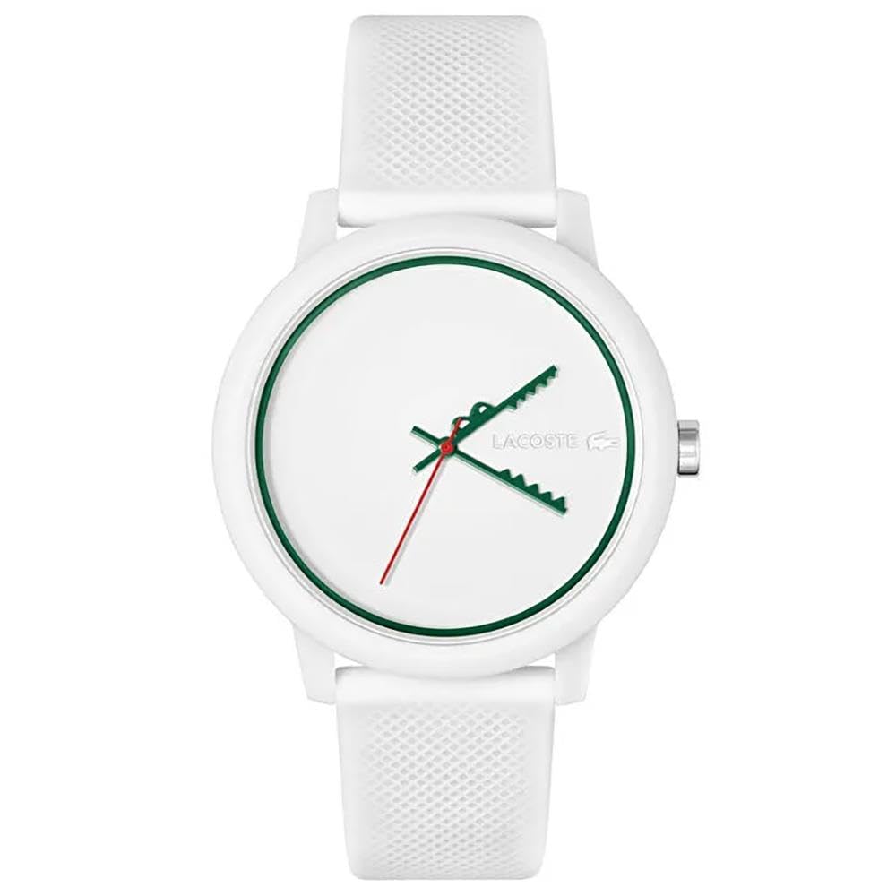 Lacoste, 12.12 Men's White Dial, White Silicone Watch - 2011308