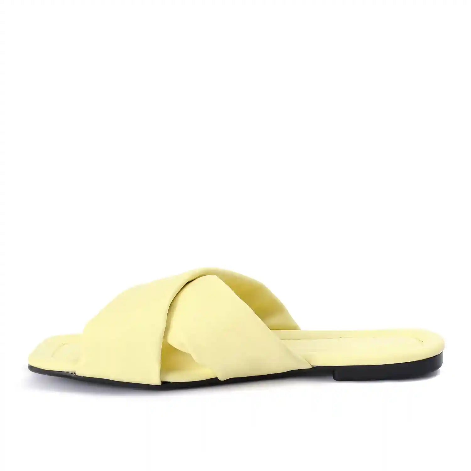 womens Wide Cross Strap Slippers Flip-Flop - Safqqa Egypt
