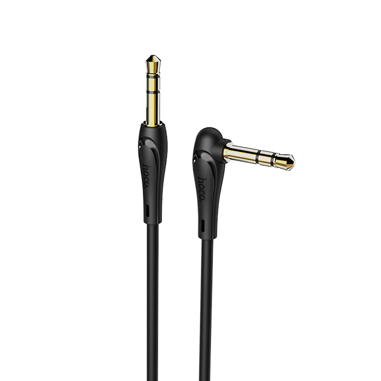 Hoco UPA14-3.5mm To 3.5mm Auxiliary Cable (Length = 1M), Compatible with Mobile, Tablet, iPhone, Samusng, Xiaomi, Oppo, Huawei - Black