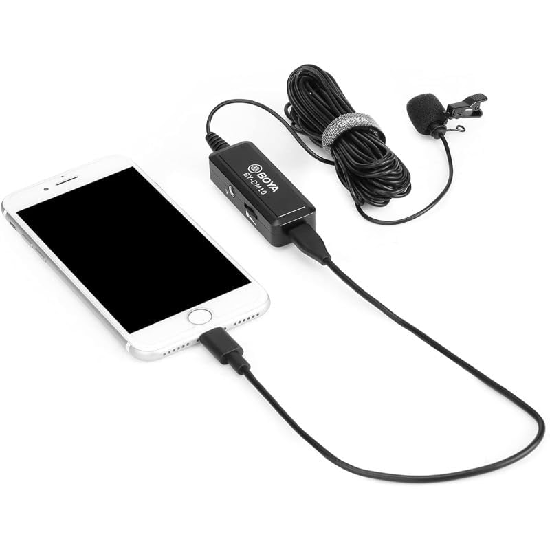 BOYA practical Microphone for clear sound, suitable for use with multiple devices - Black