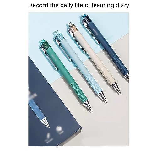 SAFWEL Gel Ink Pen Retractable Pen with Comfortable Grip Barrel Smooth Flowing Ink 0.5mm Black Ink for School Office Home (Color : Green)