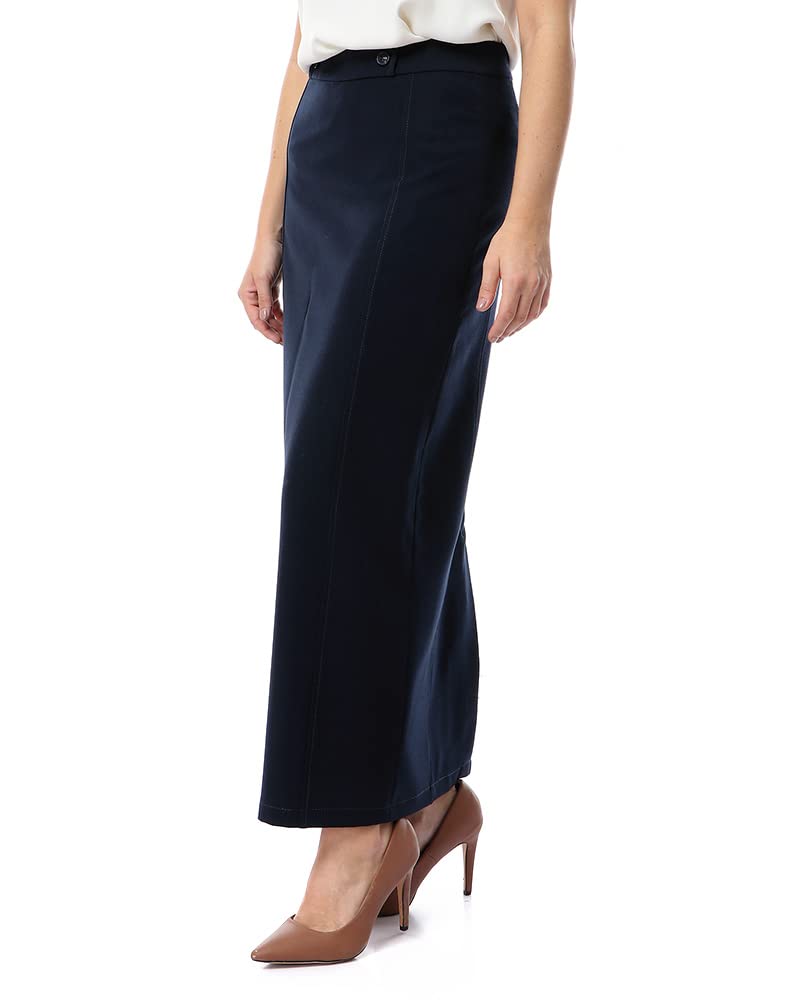 Esla Womens Solid Casual Long Skirt Long Skirt