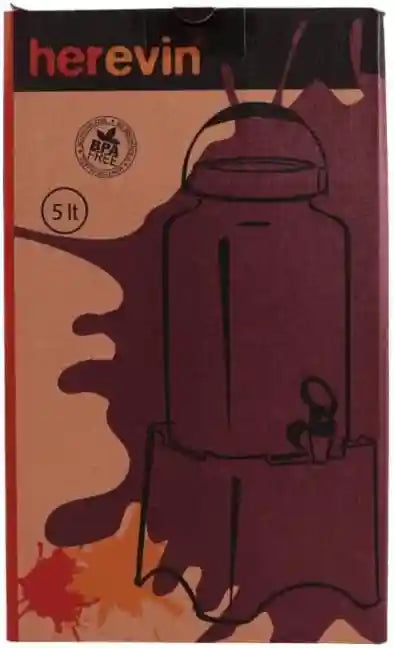 موزع المشروبات من هيرفين بسعة ٥ لترات مع حامل مثالي لتقديم المشروبات الطازجة في المنزل، الحفلات، أو التجمعات الخارجية – Safqqa Egypt