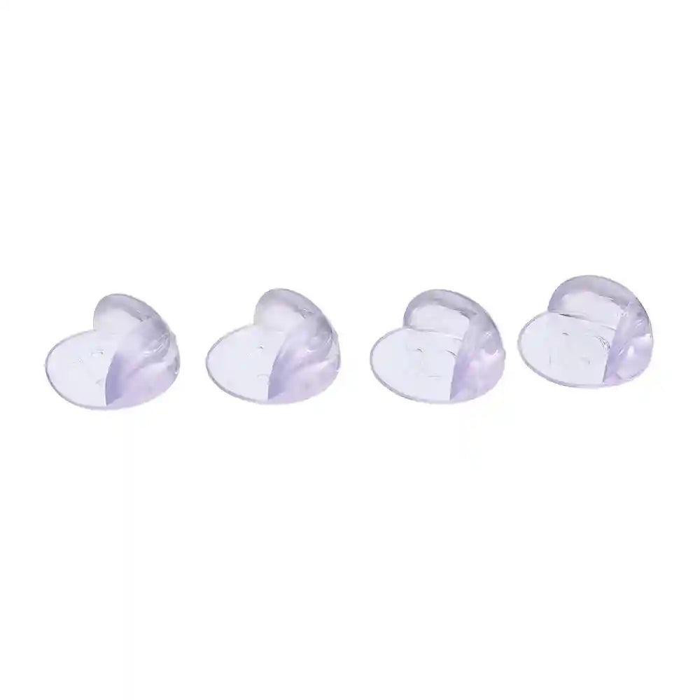 Generic Silicon Multi Purpose Lock Protection Products With Smile Face Design For Baby Safety Set Of 4 Pieces - Clear