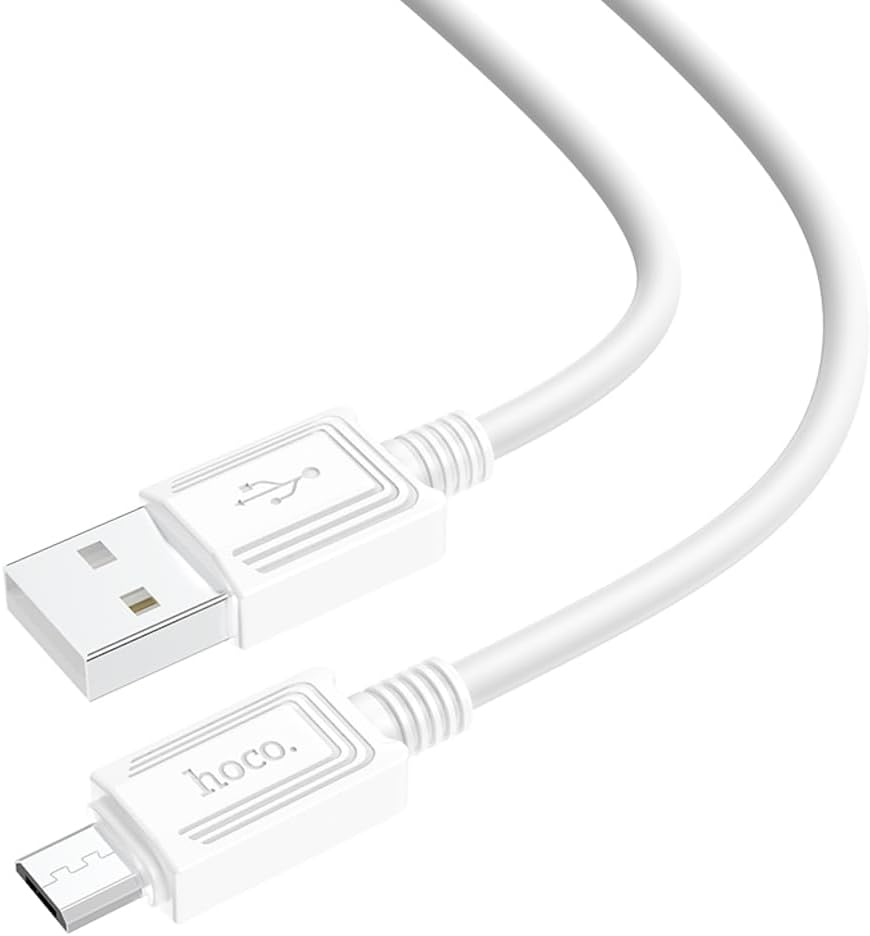 Hoco X73 - Charging And Data Transmittion Cable (2.4A -1M), USB-A To Micro-USB Plug, Compatible With Samsung Huawei Xiaomi Oppo - White