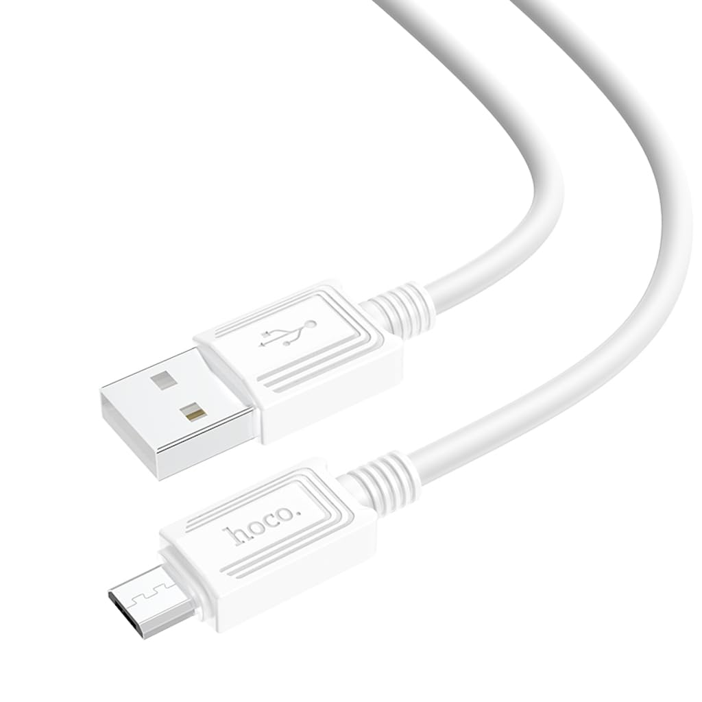 Hoco X73 - Charging And Data Transmittion Cable (2.4A -1M), USB-A To Micro-USB Plug, Compatible With Samsung Huawei Xiaomi Oppo - White